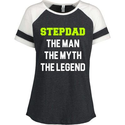 Stepdad The The Myth The Legend Cool Stepdad Gift Enza Ladies Jersey Colorblock Tee