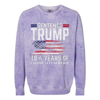 Sentence Trump To 4 Years Of Community Service Colorblast Crewneck Sweatshirt