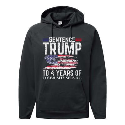 Sentence Trump To 4 Years Of Community Service Performance Fleece Hoodie