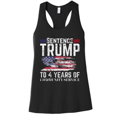 Sentence Trump To 4 Years Of Community Service Women's Racerback Tank