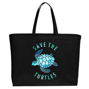 Save The Turtles Sea Turtle Tie Dye Ocean Wildlife Earth Day Cotton Canvas Jumbo Tote