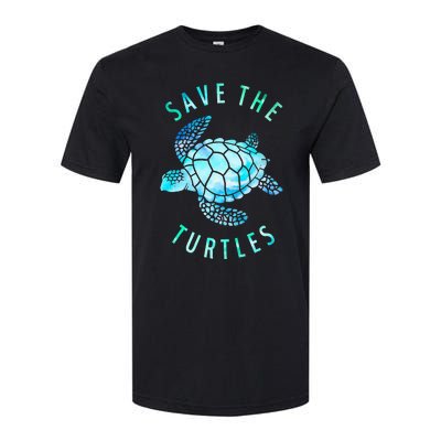 Save The Turtles Sea Turtle Tie Dye Ocean Wildlife Earth Day Softstyle® CVC T-Shirt