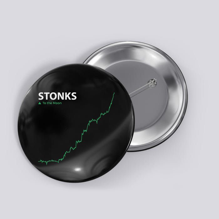 Stonks To The Moon Stock Day Trader Stonks Meme Button