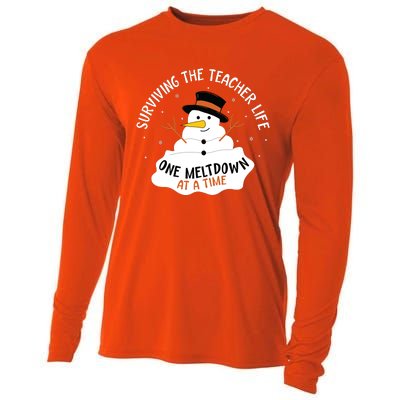 Surviving The Teacher Life One Meltdown At A Time Christmas Cooling Performance Long Sleeve Crew