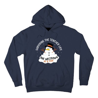 Surviving The Teacher Life One Meltdown At A Time Christmas Hoodie