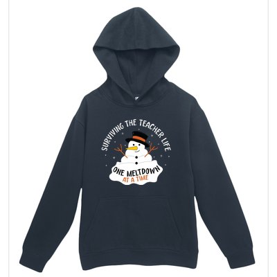 Surviving The Teacher Life One Meltdown At A Time Christmas Urban Pullover Hoodie