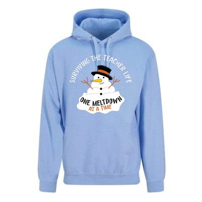 Surviving The Teacher Life One Meltdown At A Time Christmas Unisex Surf Hoodie