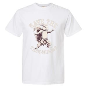 Save The Tree Ninjas Funny Squirrel Garment-Dyed Heavyweight T-Shirt