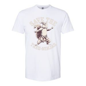 Save The Tree Ninjas Funny Squirrel Softstyle CVC T-Shirt