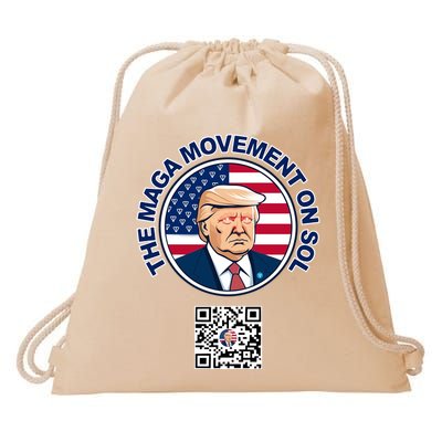 Scottpresler Trump The Maga Movement On Sol Scan To Join The Movement Drawstring Bag