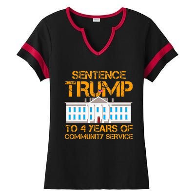 Sentence Trump To 4 Years Of Community Service Ladies Halftime Notch Neck Tee