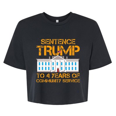 Sentence Trump To 4 Years Of Community Service Bella+Canvas Jersey Crop Tee