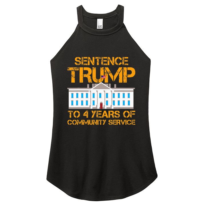Sentence Trump To 4 Years Of Community Service Women's Perfect Tri Rocker Tank