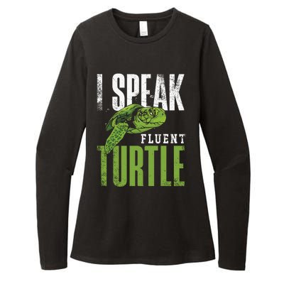 Sea Turtle Tortoise I Speak Fluent Turtle Womens CVC Long Sleeve Shirt