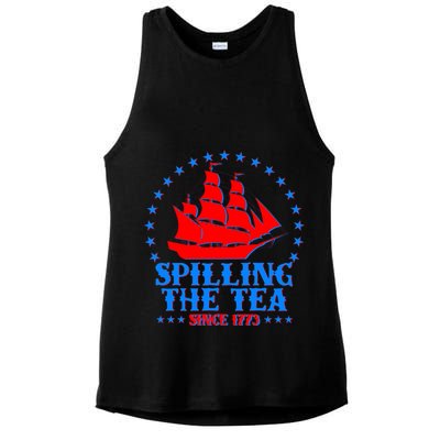 Spilling The Tea Since 1773 Boston Tea Party Ladies PosiCharge Tri-Blend Wicking Tank