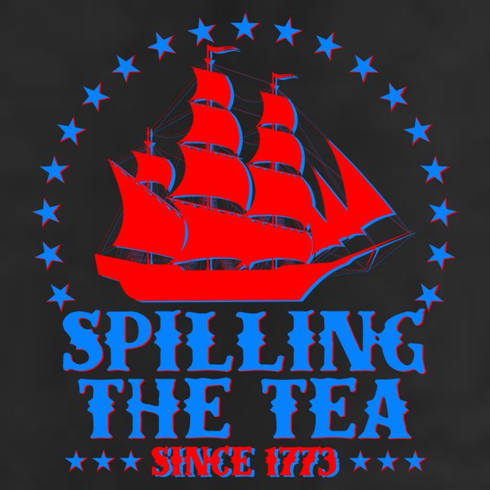 Spilling The Tea Since 1773 Boston Tea Party 7 Panel Mesh Trucker Snapback Hat