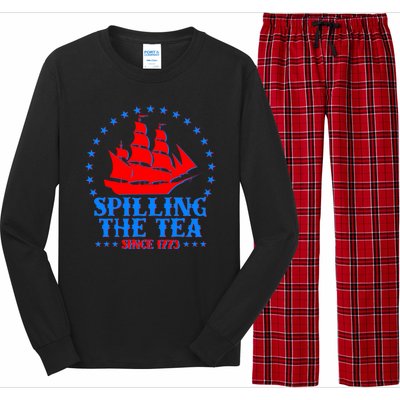 Spilling The Tea Since 1773 Boston Tea Party Long Sleeve Pajama Set