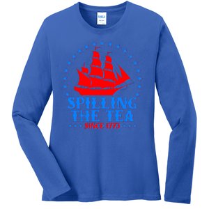 Spilling The Tea Since 1773 Boston Tea Party Ladies Long Sleeve Shirt