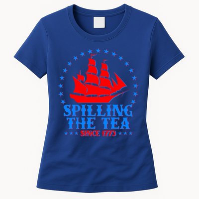 Spilling The Tea Since 1773 Boston Tea Party Womens T-Shirt