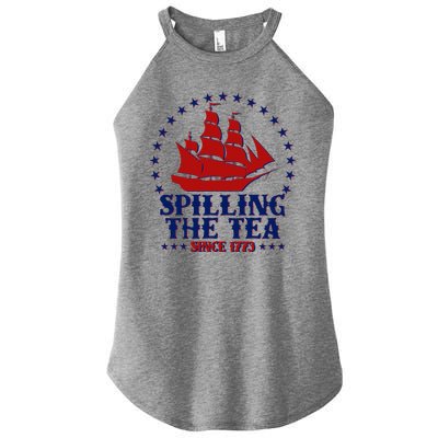 Spilling The Tea Since 1773 Boston Tea Party Women’s Perfect Tri Rocker Tank