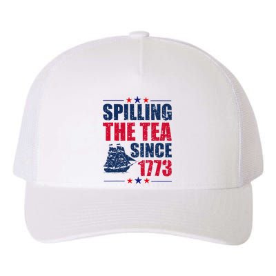 Spilling The Tea Since 1773 Women History Teacher 4th July Yupoong Adult 5-Panel Trucker Hat