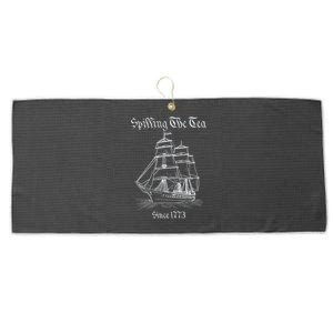 Spilling The Tea 4th Of July We The People Large Microfiber Waffle Golf Towel