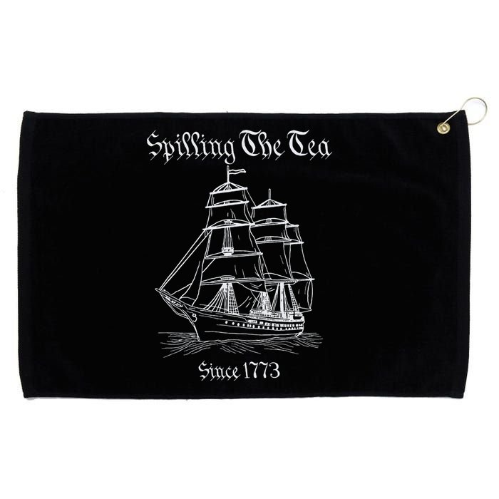 Spilling The Tea 4th Of July We The People Grommeted Golf Towel