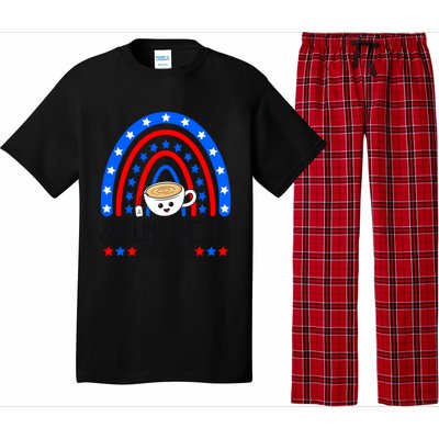 Spilling The Tea Since 1773 4th Of July Rainbow For Teacher Gift Pajama Set