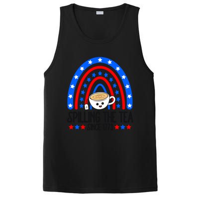 Spilling The Tea Since 1773 4th Of July Rainbow For Teacher Gift PosiCharge Competitor Tank