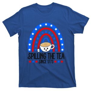 Spilling The Tea Since 1773 4th Of July Rainbow For Teacher Gift T-Shirt