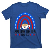 Spilling The Tea Since 1773 4th Of July Rainbow For Teacher Gift T-Shirt