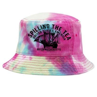 Spilling The Tea Since 1773 History Teacher Tie-Dyed Bucket Hat