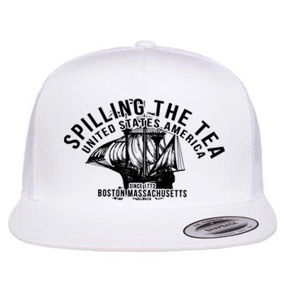 Spilling The Tea Since 1773 History Teacher Flat Bill Trucker Hat