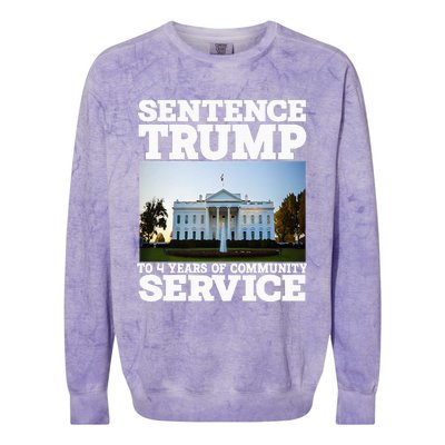 Sentence Trump To 4 Years Of Community Service White House Colorblast Crewneck Sweatshirt