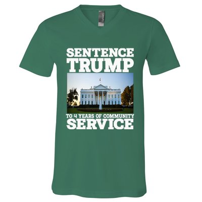 Sentence Trump To 4 Years Of Community Service White House V-Neck T-Shirt