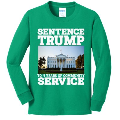 Sentence Trump To 4 Years Of Community Service White House Kids Long Sleeve Shirt