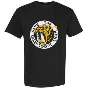 Saber Tooth Tiger Big Cat Conservation Garment-Dyed Heavyweight T-Shirt