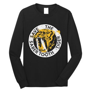 Saber Tooth Tiger Big Cat Conservation Long Sleeve Shirt