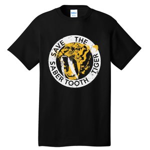 Saber Tooth Tiger Big Cat Conservation Tall T-Shirt