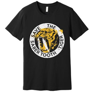 Saber Tooth Tiger Big Cat Conservation Premium T-Shirt