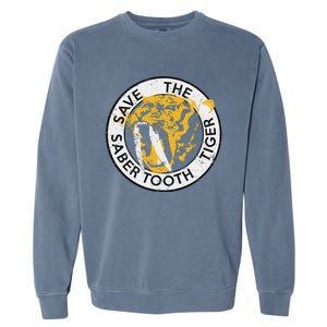 Saber Tooth Tiger Big Cat Conservation Garment-Dyed Sweatshirt