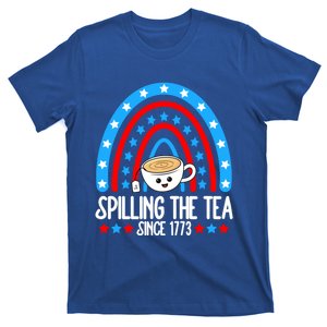 Spilling The Tea Since 1773 4th Of July Rainbow For Teacher Meaningful Gift T-Shirt