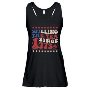 Spilling The Tea Since 1773 Women History Teacher 4th July Ladies Essential Flowy Tank