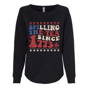 Spilling The Tea Since 1773 Women History Teacher 4th July Womens California Wash Sweatshirt