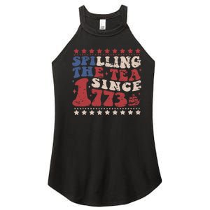 Spilling The Tea Since 1773 Women History Teacher 4th July Women's Perfect Tri Rocker Tank