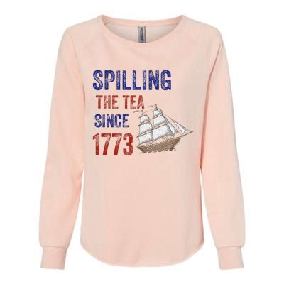 Spilling The Tea Historical Humor Design Womens California Wash Sweatshirt