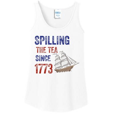 Spilling The Tea Historical Humor Design Ladies Essential Tank