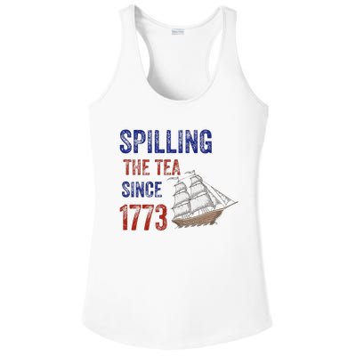 Spilling The Tea Historical Humor Design Ladies PosiCharge Competitor Racerback Tank