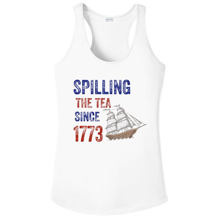 Spilling The Tea Historical Humor Design Ladies PosiCharge Competitor Racerback Tank