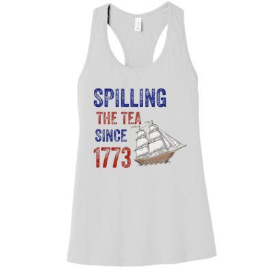 Spilling The Tea Historical Humor Design Women's Racerback Tank